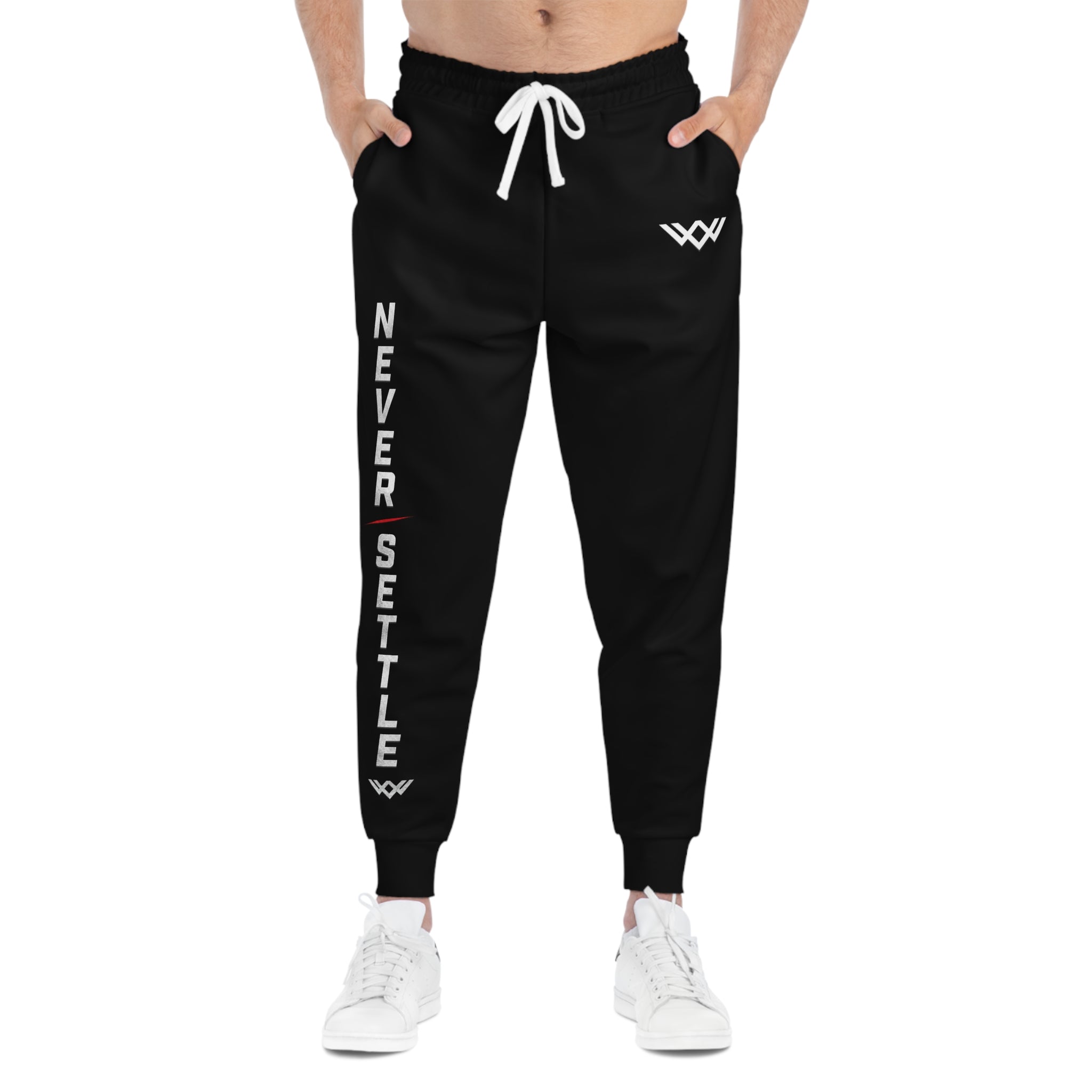 Never Settle™ Premium Gym Joggers | Black | Forever Uplifting Fitness™