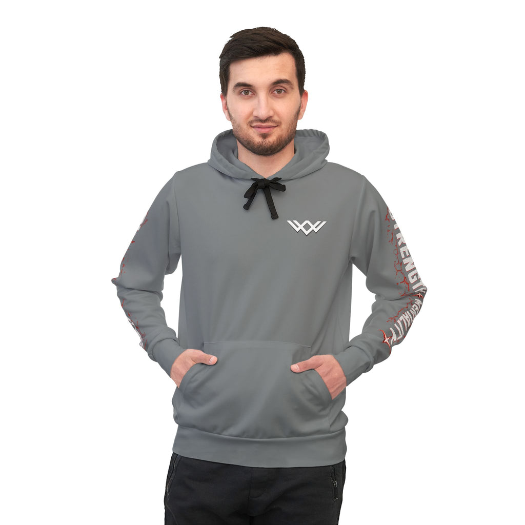 Stronger You Spartan Premium Gym Hoodie – Athletic Grey | Forever Uplifting Fitness