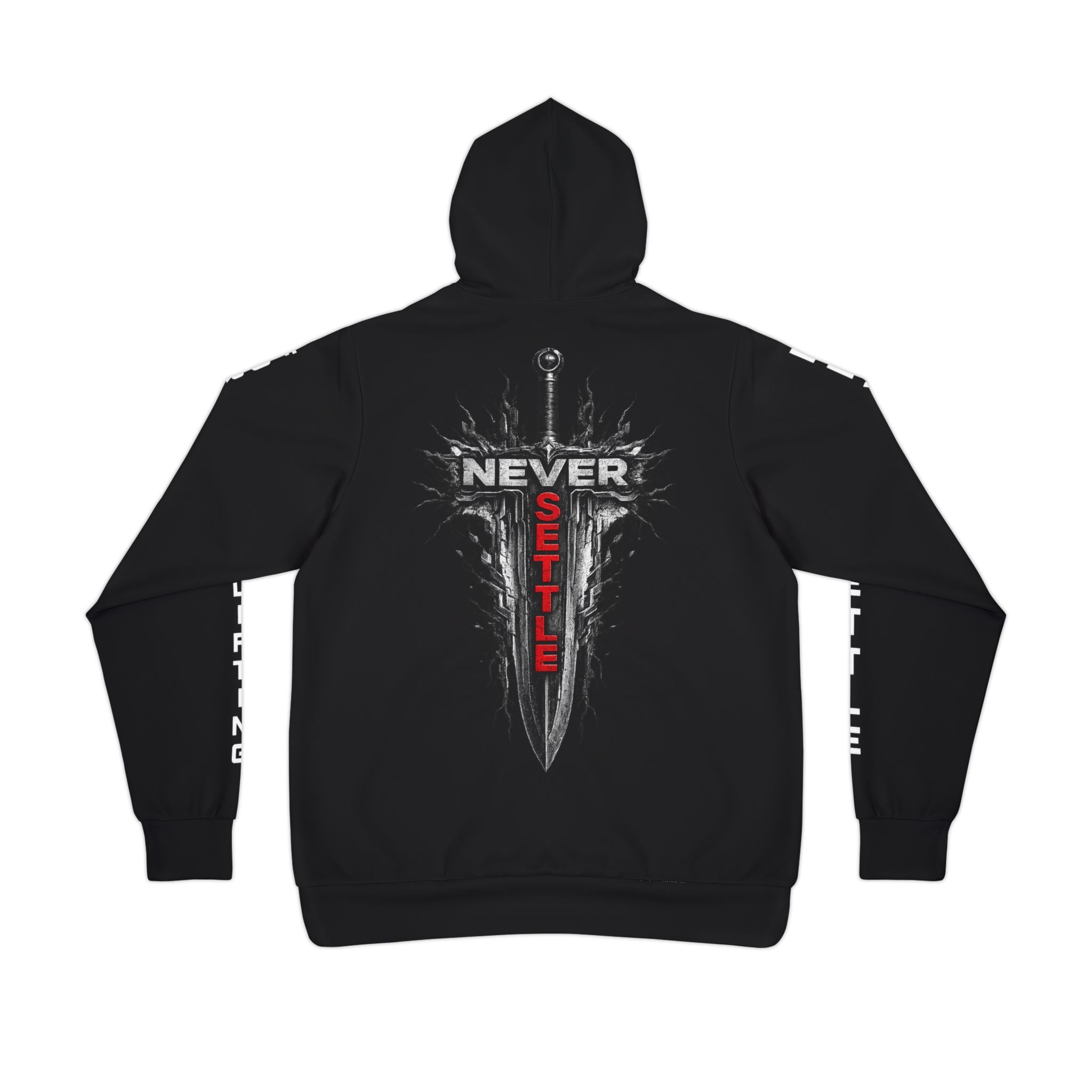 Never Settle™ Signature Premium Hoodie | Black | Forever Uplifting Fitness™