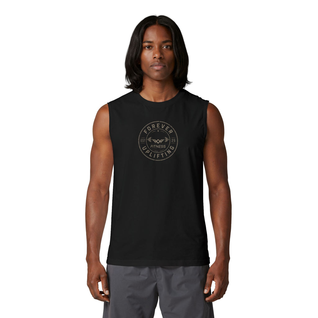 Vintage Circle Logo Premium Muscle Tank | Forever Uplifting Fitness