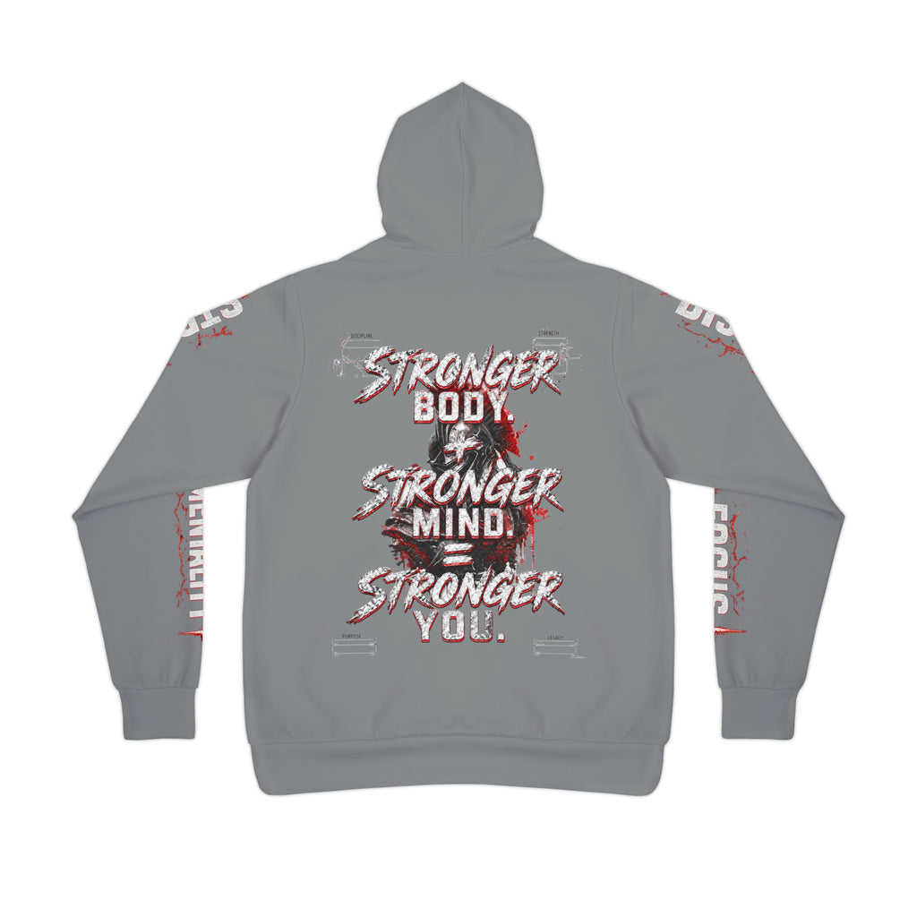 Stronger You Spartan Premium Gym Hoodie – Athletic Grey | Forever Uplifting Fitness
