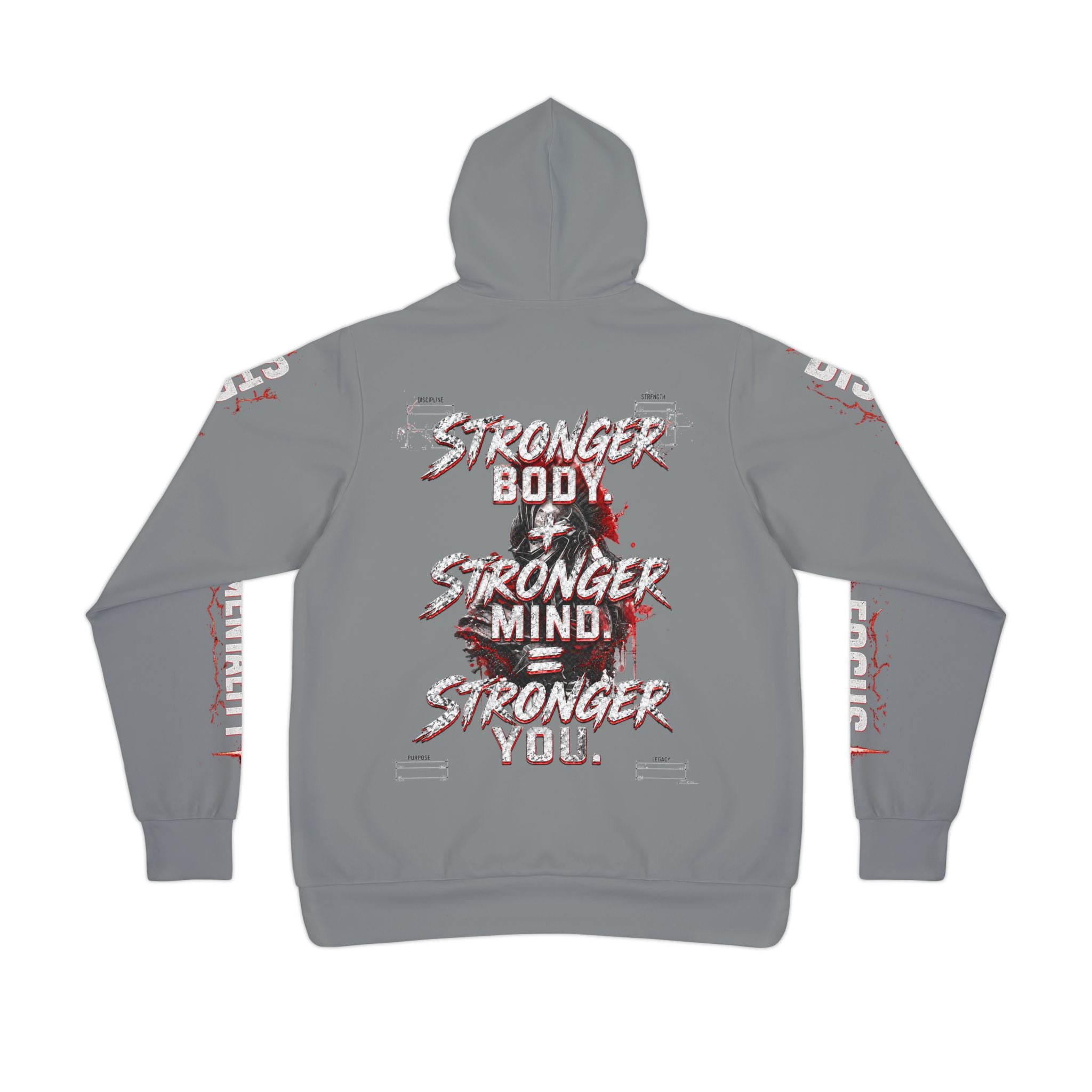 Stronger You Spartan Premium Gym Hoodie – Athletic Grey | Forever Uplifting Fitness