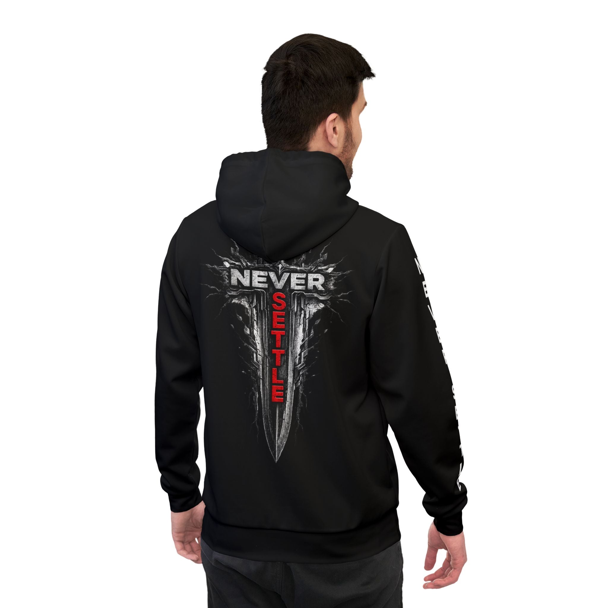 Never Settle™ Signature Premium Hoodie | Black | Forever Uplifting Fitness™