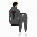 Never Settle™ Training Set | Athletic grey Hoodie + Joggers | Forever Uplifting Fitness